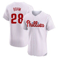 Davalo P.Phillies #28 Alec Bohm Player White Home Limited Elite Stitched Jerseys