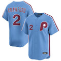 Davalo P.Phillies #2 Justin Crawford Player Light Blue Home Limited Stitched Jerseys