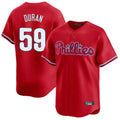 Davalo P.Phillies #59 Jhoan Duran Player Red Home Limited Stitched Jerseys