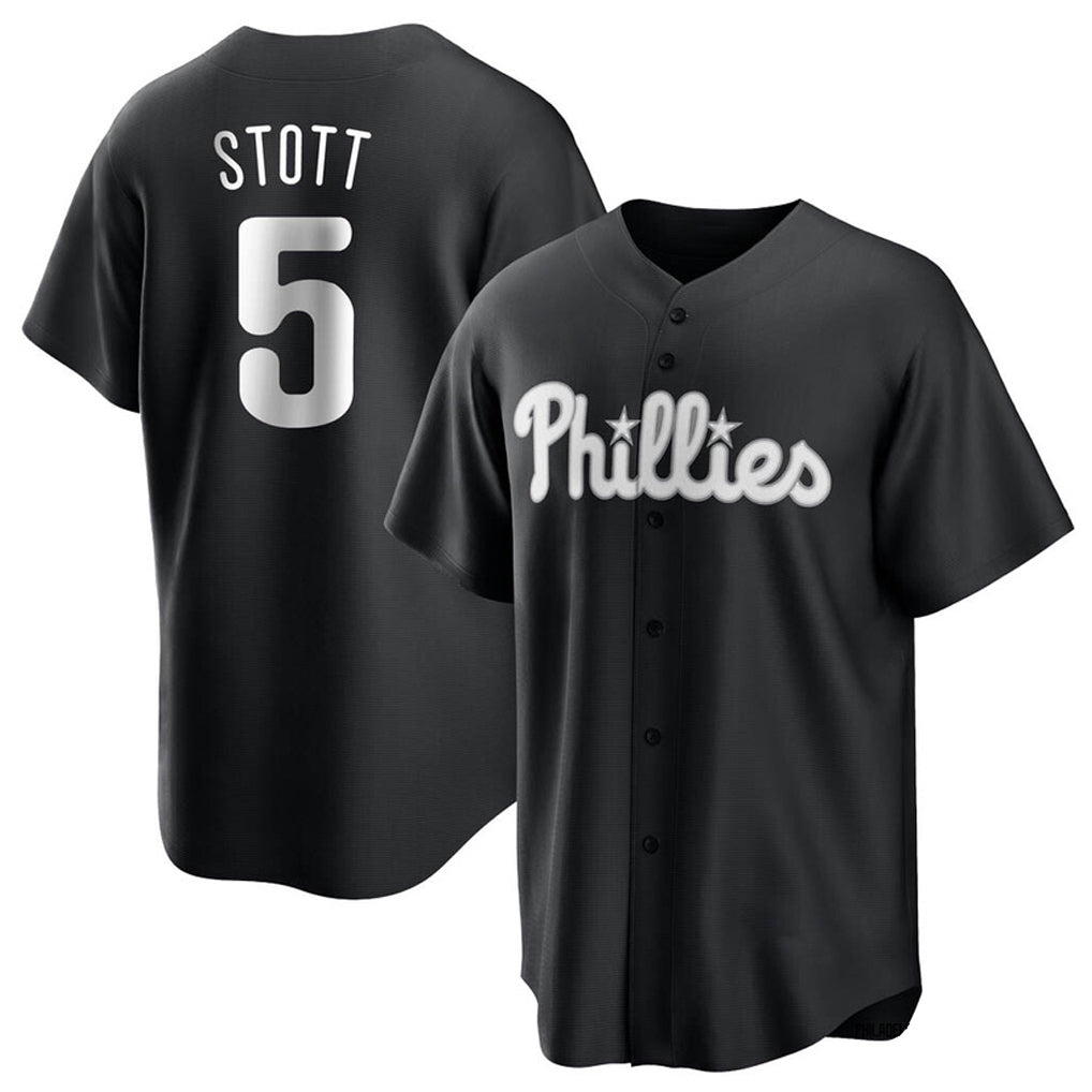 Davalo P.Phillies #5 Bryson Stott Player Black Alt Fashion Home Game Stitched Jerseys