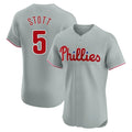 Davalo P.Phillies #5 Bryson Stott Player Gray Home Limited Elite Stitched Jerseys