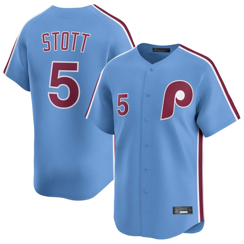 Davalo P.Phillies #5 Bryson Stott Player Light Blue Home Limited Stitched Jerseys