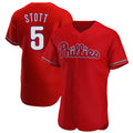 Davalo P.Phillies #5 Bryson Stott Player Red Home Limited Elite Stitched Jerseys