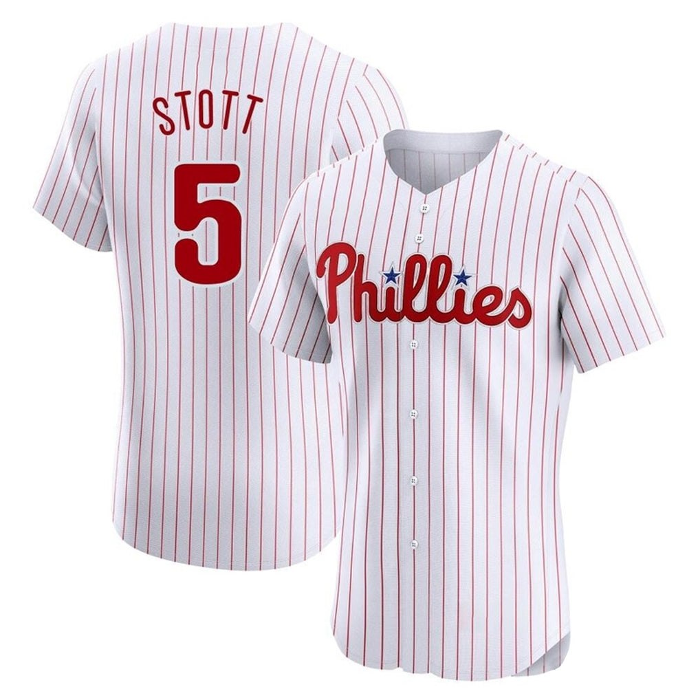 Davalo P.Phillies #5 Bryson Stott Player White Home Limited Elite Stitched Jerseys