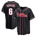 Davalo P.Phillies #6 Ryan Howard Player Black Fashion Out Home Game Stitched Jerseys