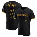 Davalo P.Phillies #7 Trea Turner Player Black Snake Skin City Home Limited Elite Stitched Jerseys