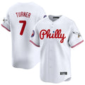 Davalo P.Phillies #7 Trea Turner Player White Phillies & Eagles Vapor Premier Limited Stitched Jerseys