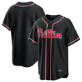Davalo P.Phillies Blank Player Black Fashion Out Home Game Stitched Jerseys