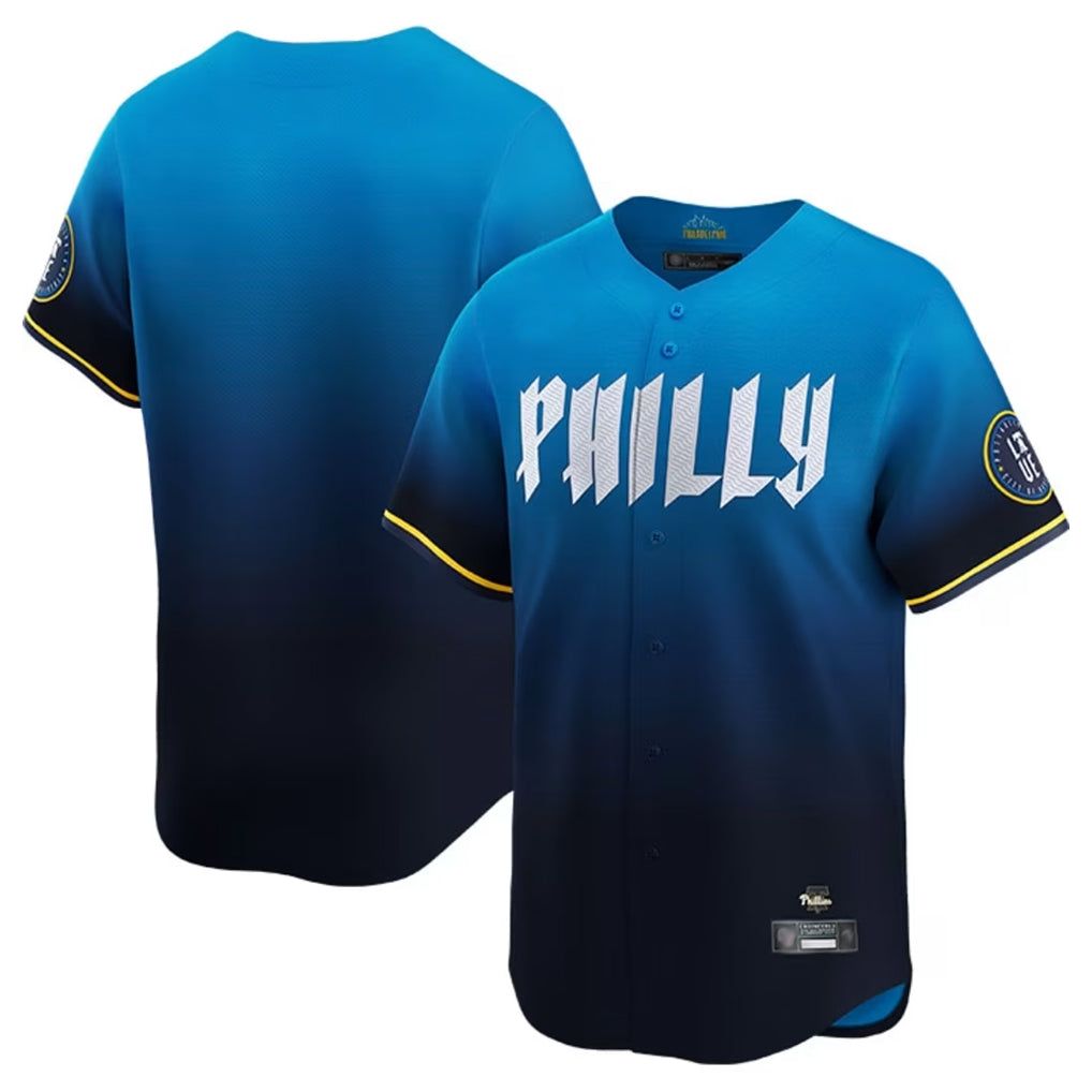 Davalo P.Phillies Blank Player Blue City Connect Home Limited Stitched Jerseys