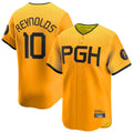 Davalo P.Pirates #10 Bryan Reynolds Player Gold City Connect Home Game Stitched Jerseys