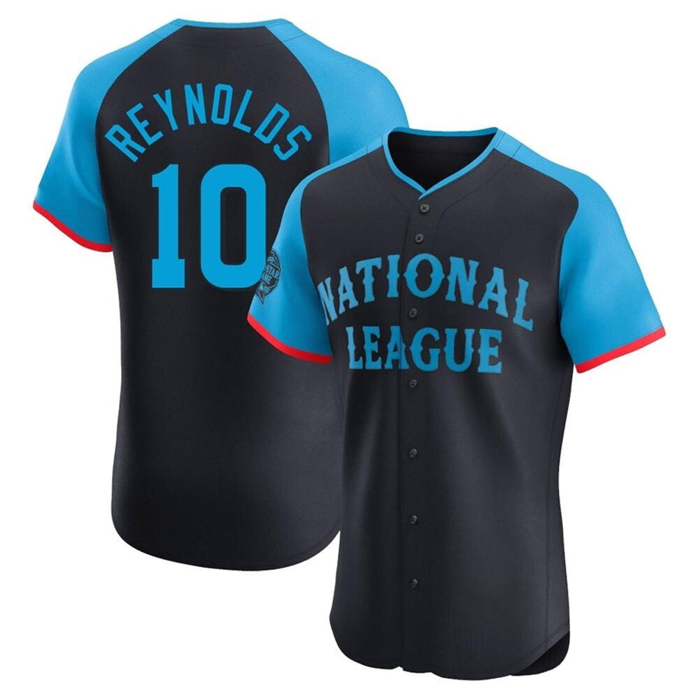 Davalo P.Pirates #10 Bryan Reynolds Player Navy National League All-Star Home Limited Elite Stitched Jerseys