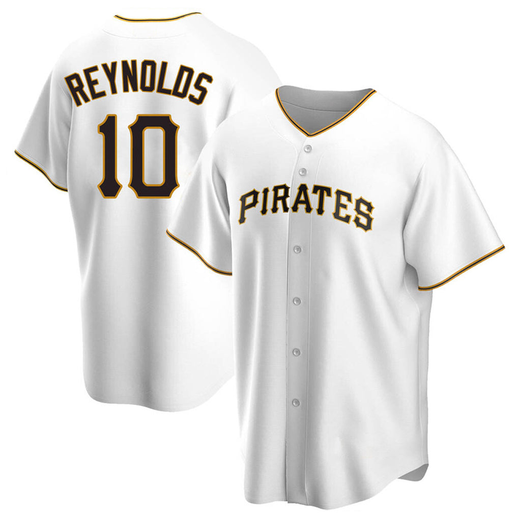 Davalo P.Pirates #10 Bryan Reynolds Player White Home Game Stitched Jerseys