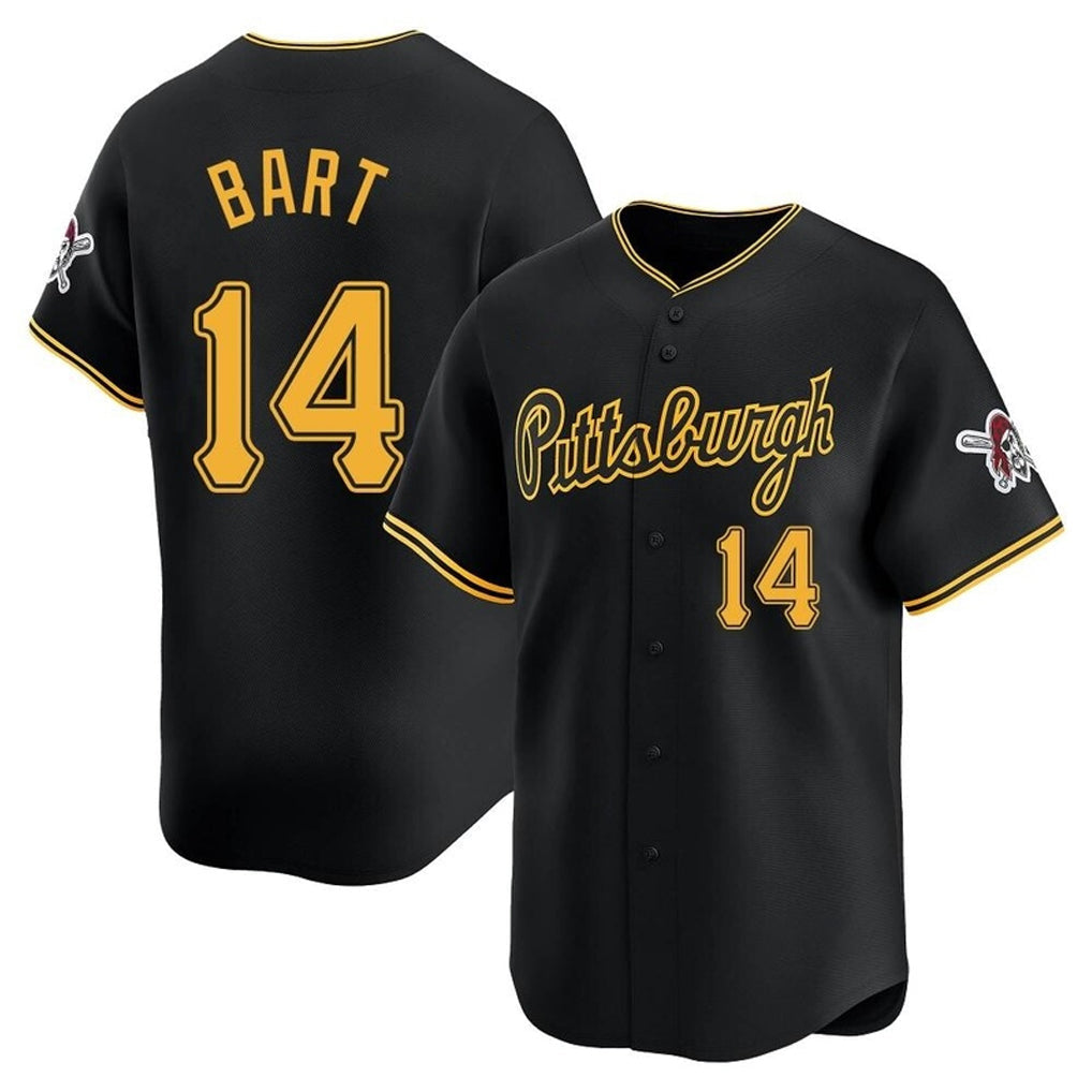 Davalo P.Pirates #14 Joey Bart Player Black Alt Home Limited Stitched Jerseys