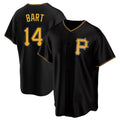 Davalo P.Pirates #14 Joey Bart Player Black Alternate 2025 Home Game T-shirt Stitched Jerseys