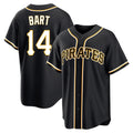 Davalo P.Pirates #14 Joey Bart Player Black Fashion Out Home Game Stitched Jerseys