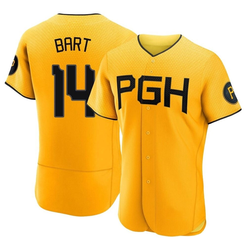 Davalo P.Pirates #14 Joey Bart Player Gold City Connect Home Limited Elite Stitched Jerseys