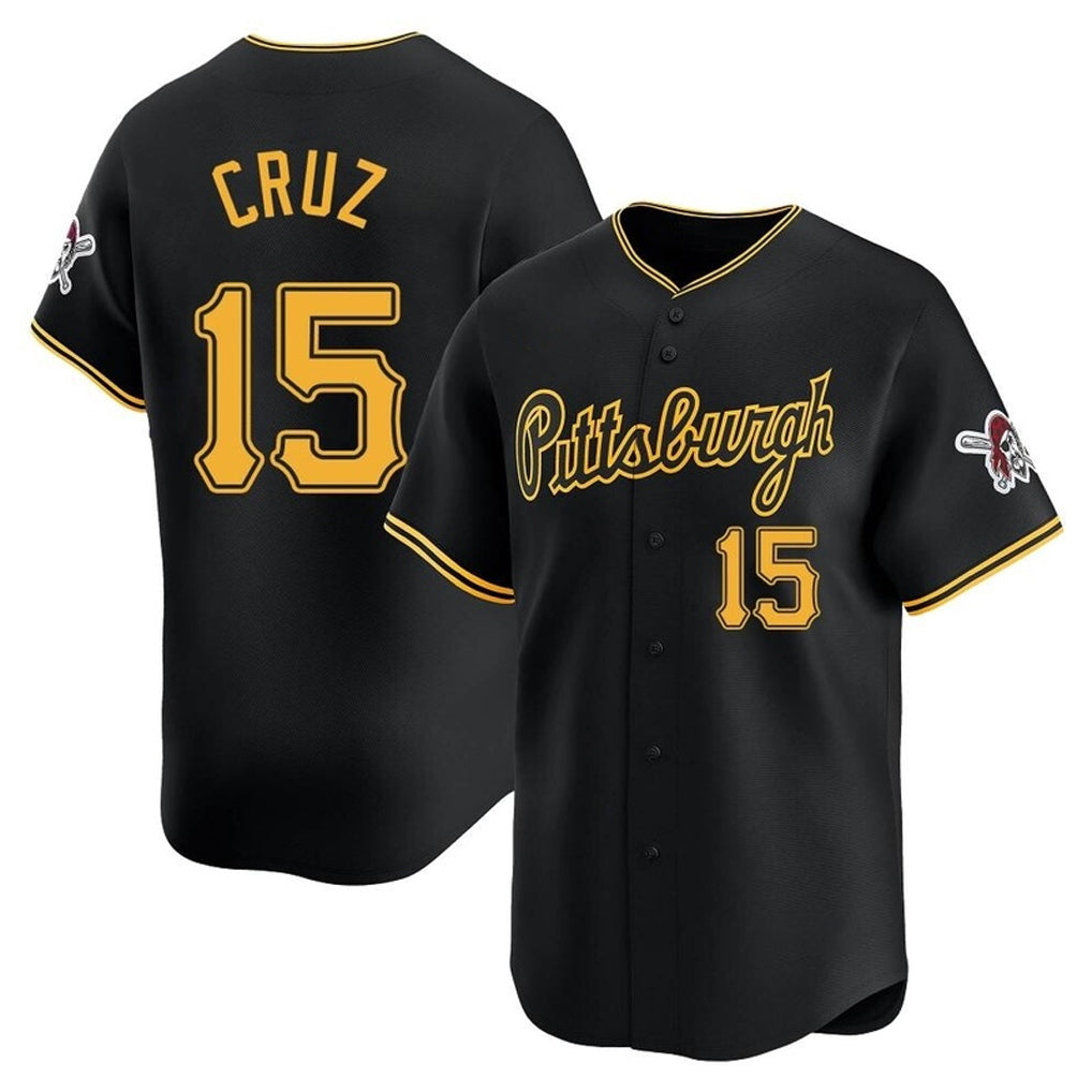 Davalo P.Pirates #15 Oneil Cruz Player Black Home Limited Stitched Jerseys