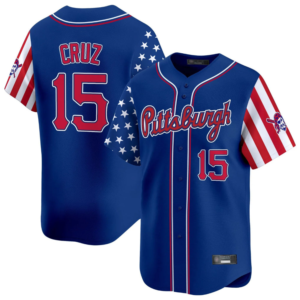 Davalo P.Pirates #15 Oneil Cruz Player Royal 2025 Independence Day Vapor Premier Limited Stitched Jerseys