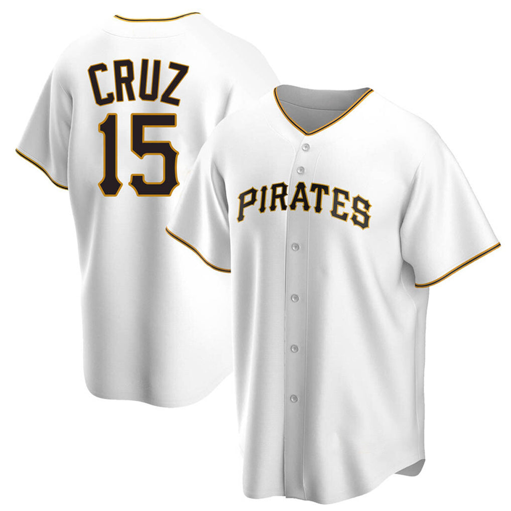 Davalo P.Pirates #15 Oneil Cruz Player White Home Game Stitched Jerseys