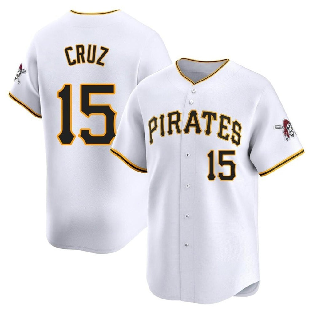 Davalo P.Pirates #15 Oneil Cruz Player White Home Limited Stitched Jerseys