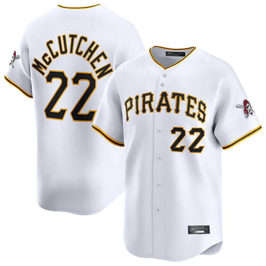 Davalo P.Pirates #22 Andrew McCutchen Player White Home Limited Stitched Jerseys