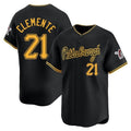 Davalo P.Pirates #21 Roberto Clemente Player Black Alt Home Limited Stitched Jerseys
