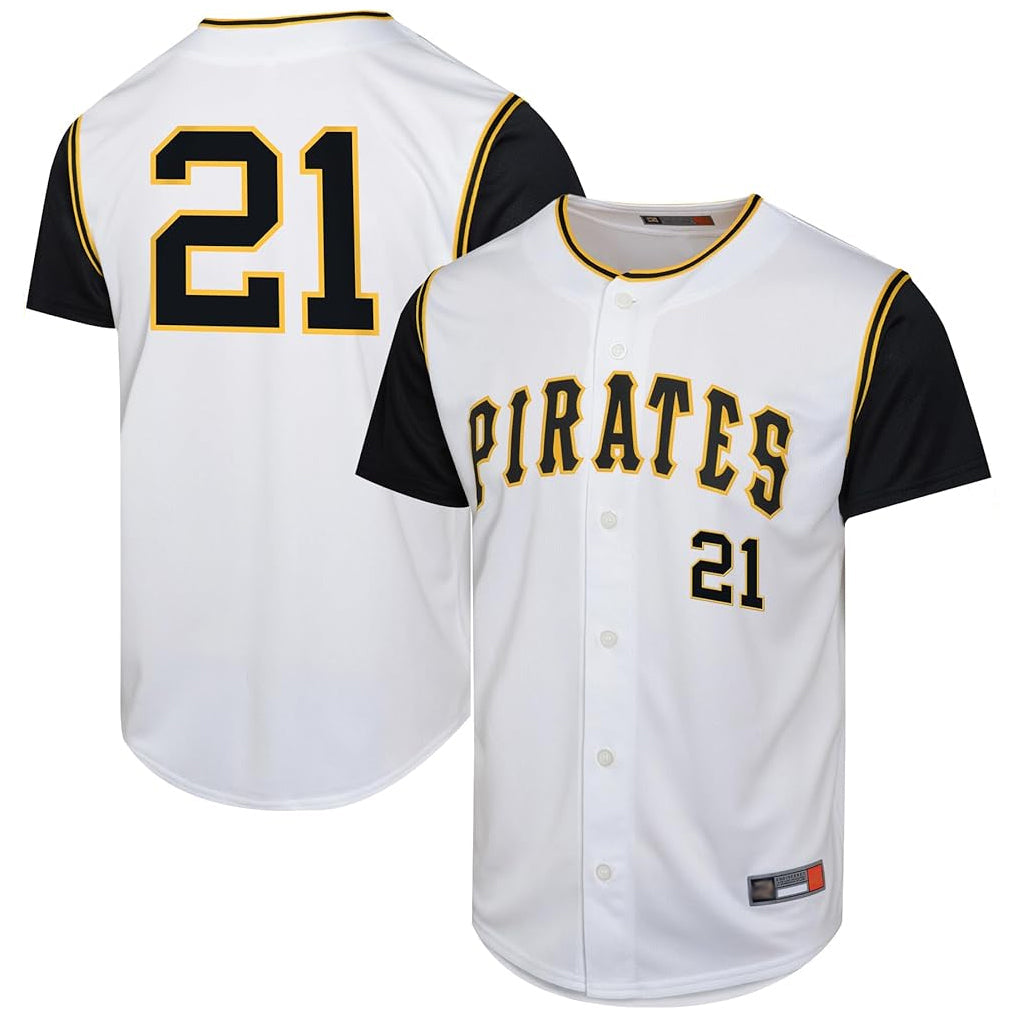 Davalo P.Pirates #21 Roberto Clemente Player White Throwback Cooperstown Collection Limited Stitched Jerseys