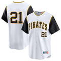 Davalo P.Pirates #21 Roberto Clemente Player White Throwback Cooperstown Limited Stitched Jerseys