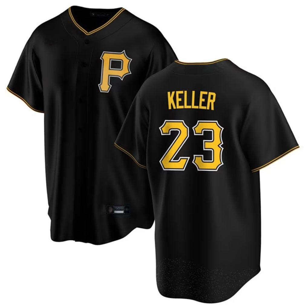 Davalo P.Pirates #23 Mitch Keller Player Black Home Game Stitched Jerseys