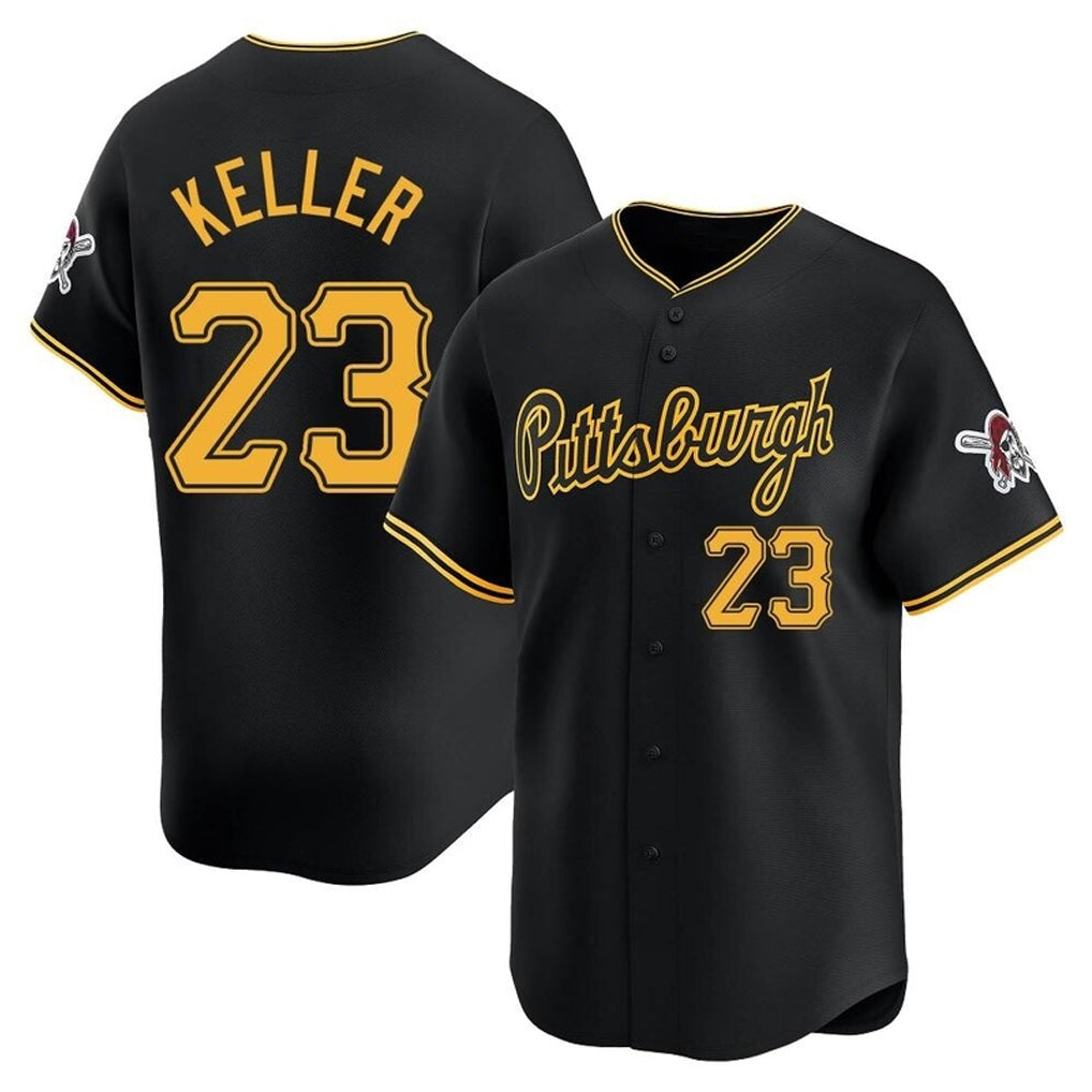 Davalo P.Pirates #23 Mitch Keller Player Black Home Limited Stitched Jerseys