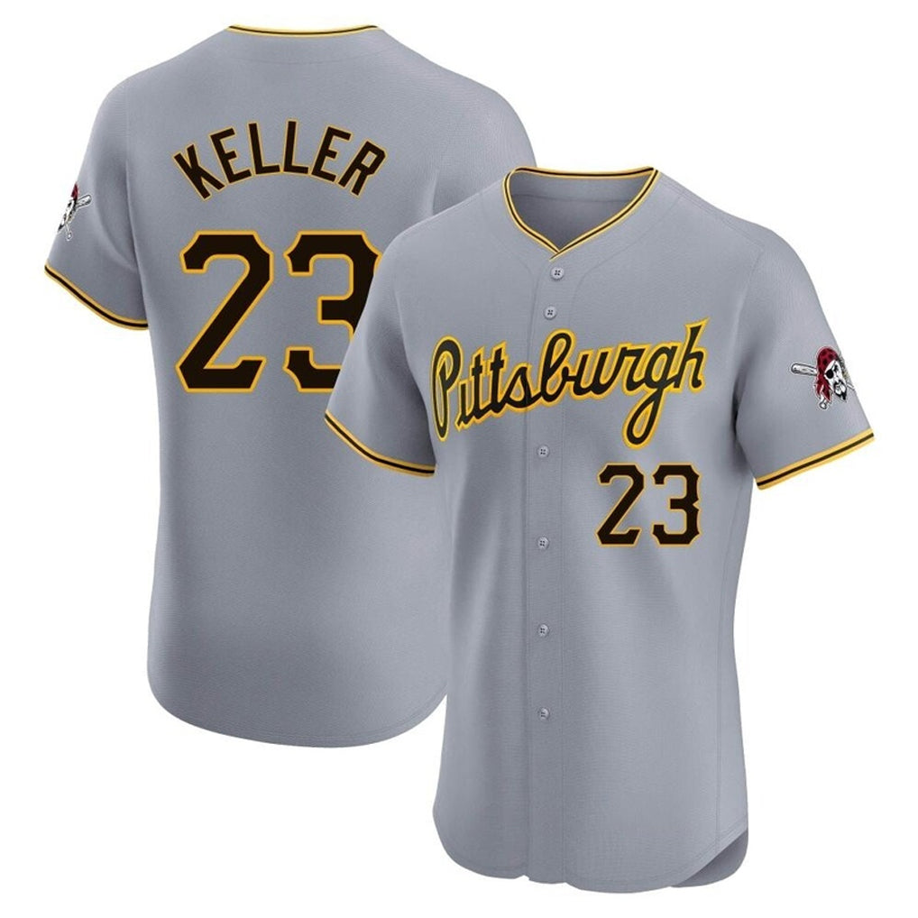 Davalo P.Pirates #23 Mitch Keller Player Gray Road Home Limited Elite Stitched Jerseys