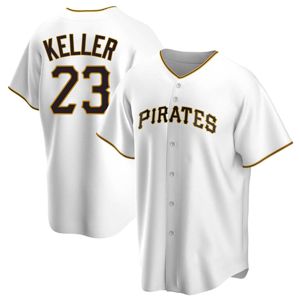 Davalo P.Pirates #23 Mitch Keller Player White Home Game Stitched Jerseys