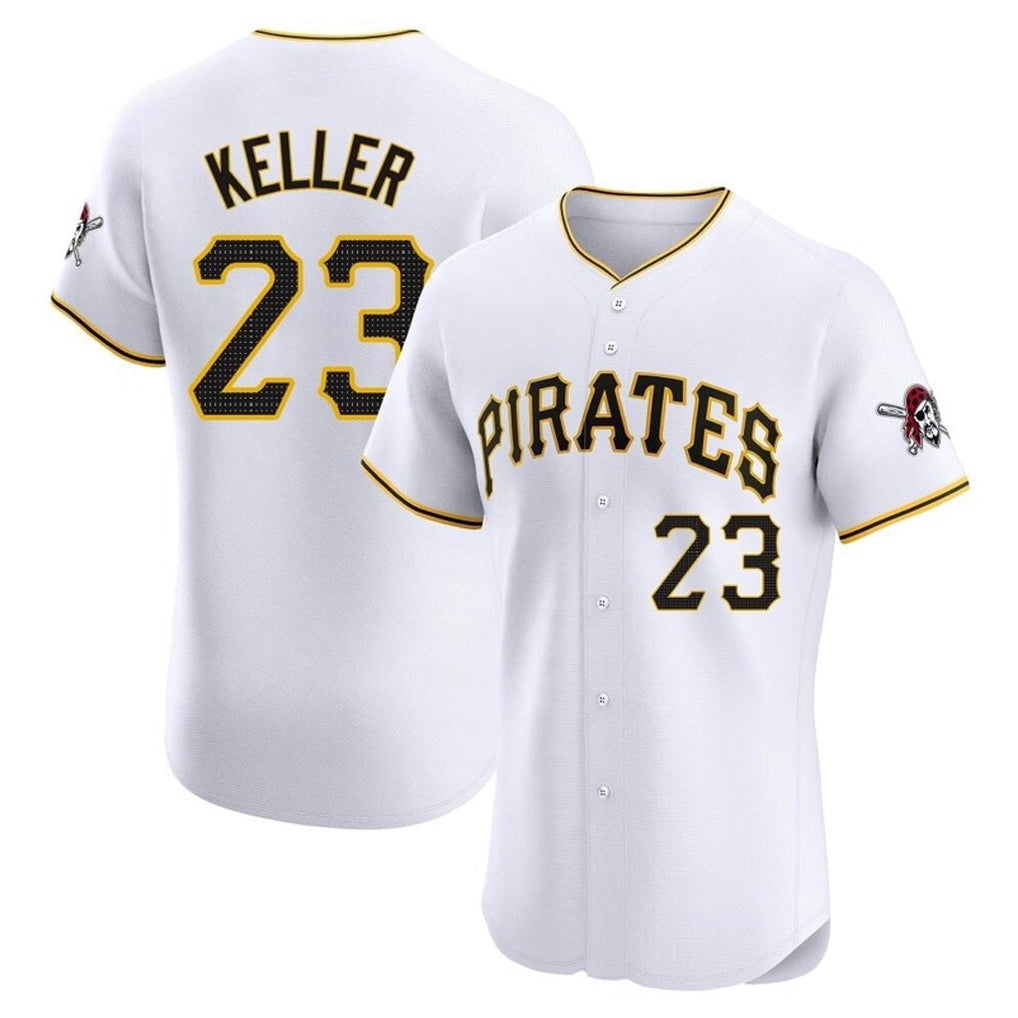 Davalo P.Pirates #23 Mitch Keller Player White Home Limited Elite Stitched Jerseys