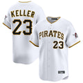 Davalo P.Pirates #23 Mitch Keller Player White Home Limited Stitched Jerseys