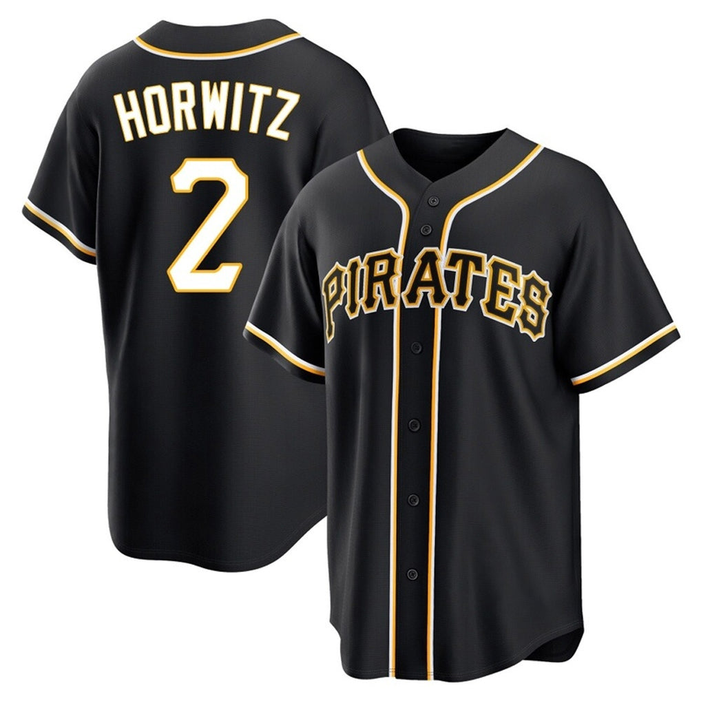 Davalo P.Pirates #2 Spencer Horwitz Player Black Fashion Out Home Game Stitched Jerseys