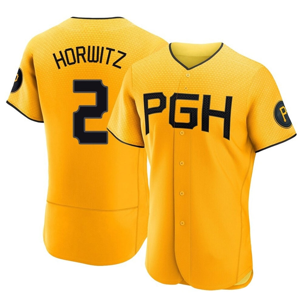 Davalo P.Pirates #2 Spencer Horwitz Player Gold City Connect Home Limited Elite Stitched Jerseys