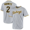 Davalo P.Pirates #2 Spencer Horwitz Player Gray Road Home Game Stitched Jerseys