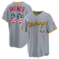 Davalo P.Pirates #30 Paul Skenes Gray USA 250 Fourth of July Road Stadium Jersey