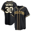 Davalo P.Pirates #30 Paul Skenes Player Black Fashion Out Home Game Stitched Jerseys