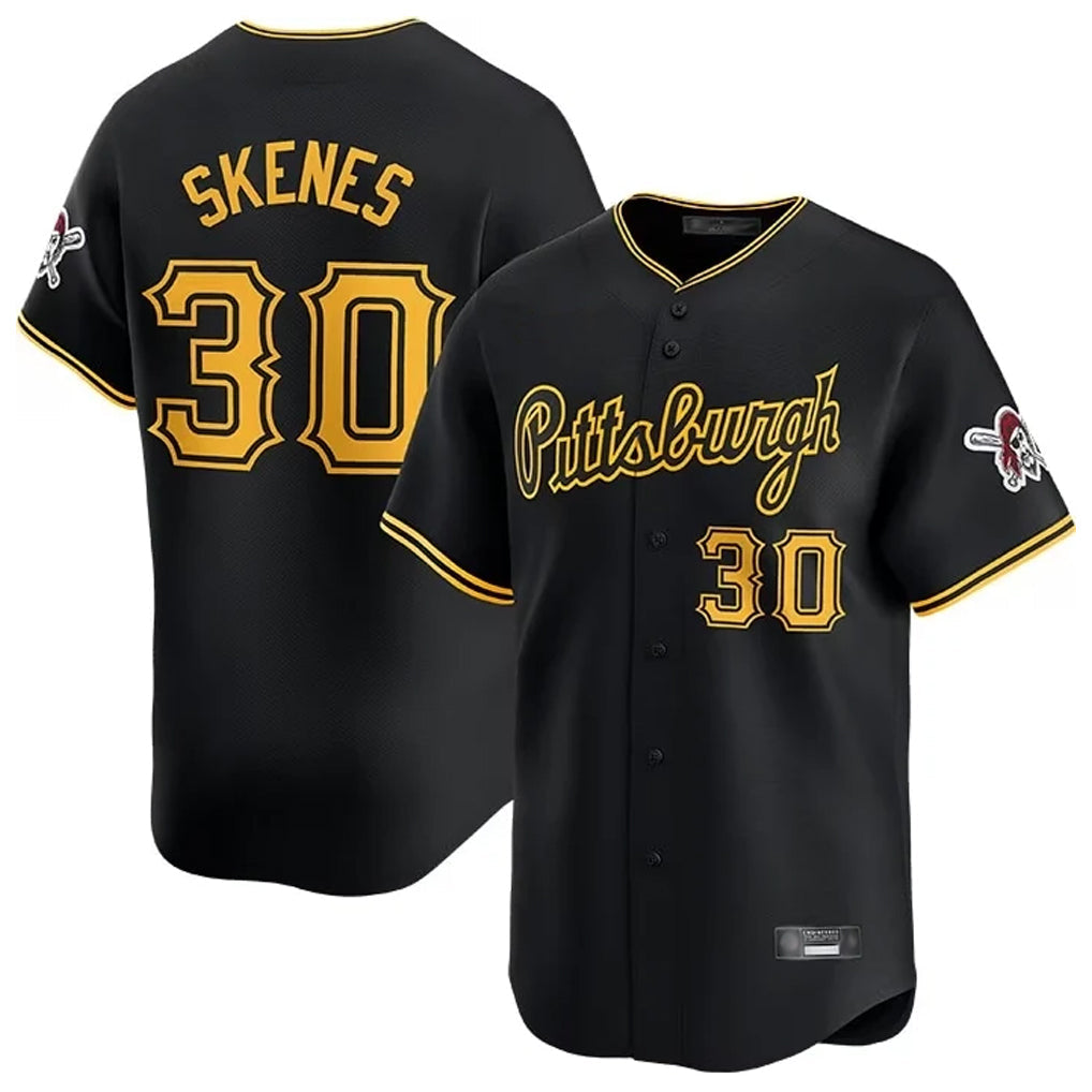 Davalo P.Pirates #30 Paul Skenes Player Black Home Limited Stitched Jerseys
