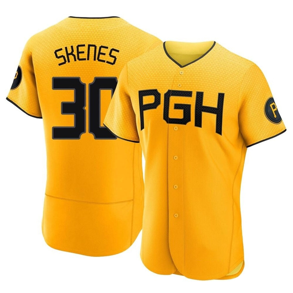 Davalo P.Pirates #30 Paul Skenes Player Gold City Connect Home Limited Elite Stitched Jerseys