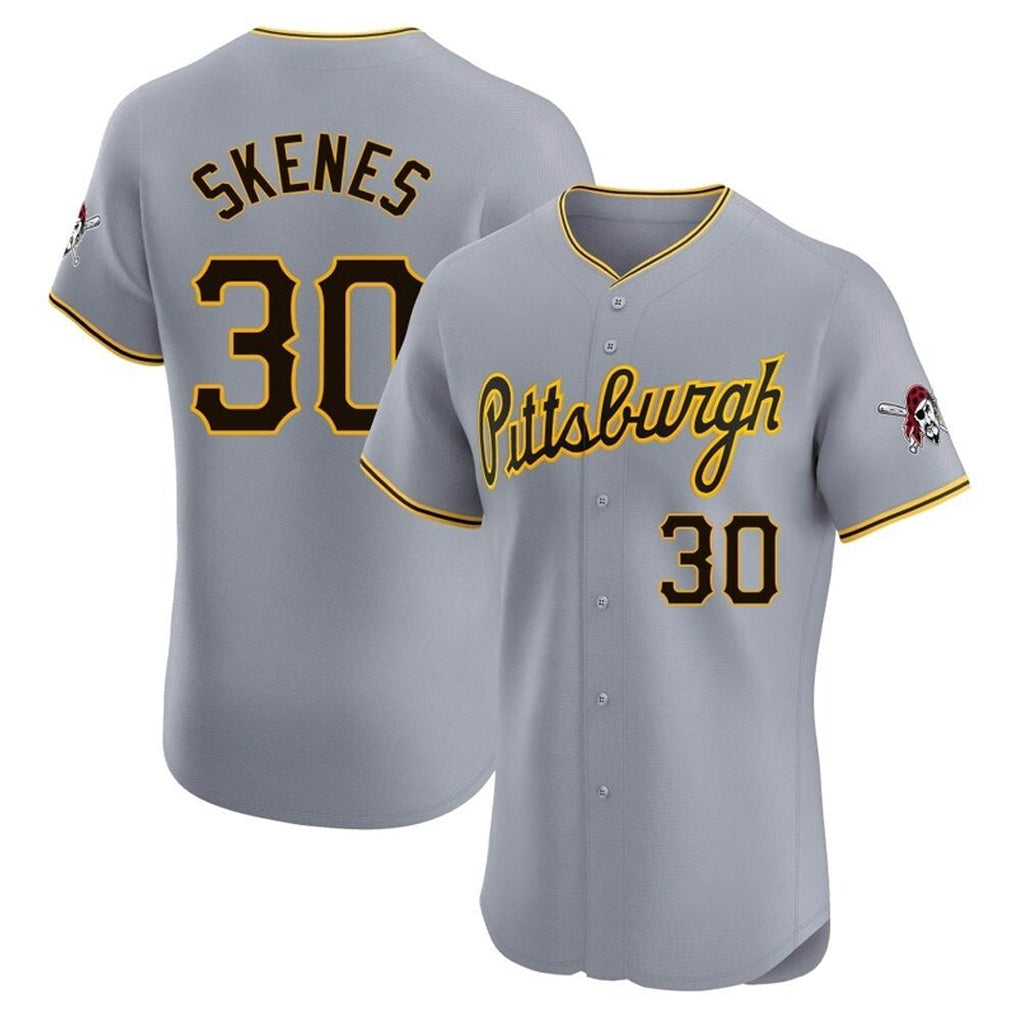 Davalo P.Pirates #30 Paul Skenes Player Gray Road Home Limited Elite Stitched Jerseys