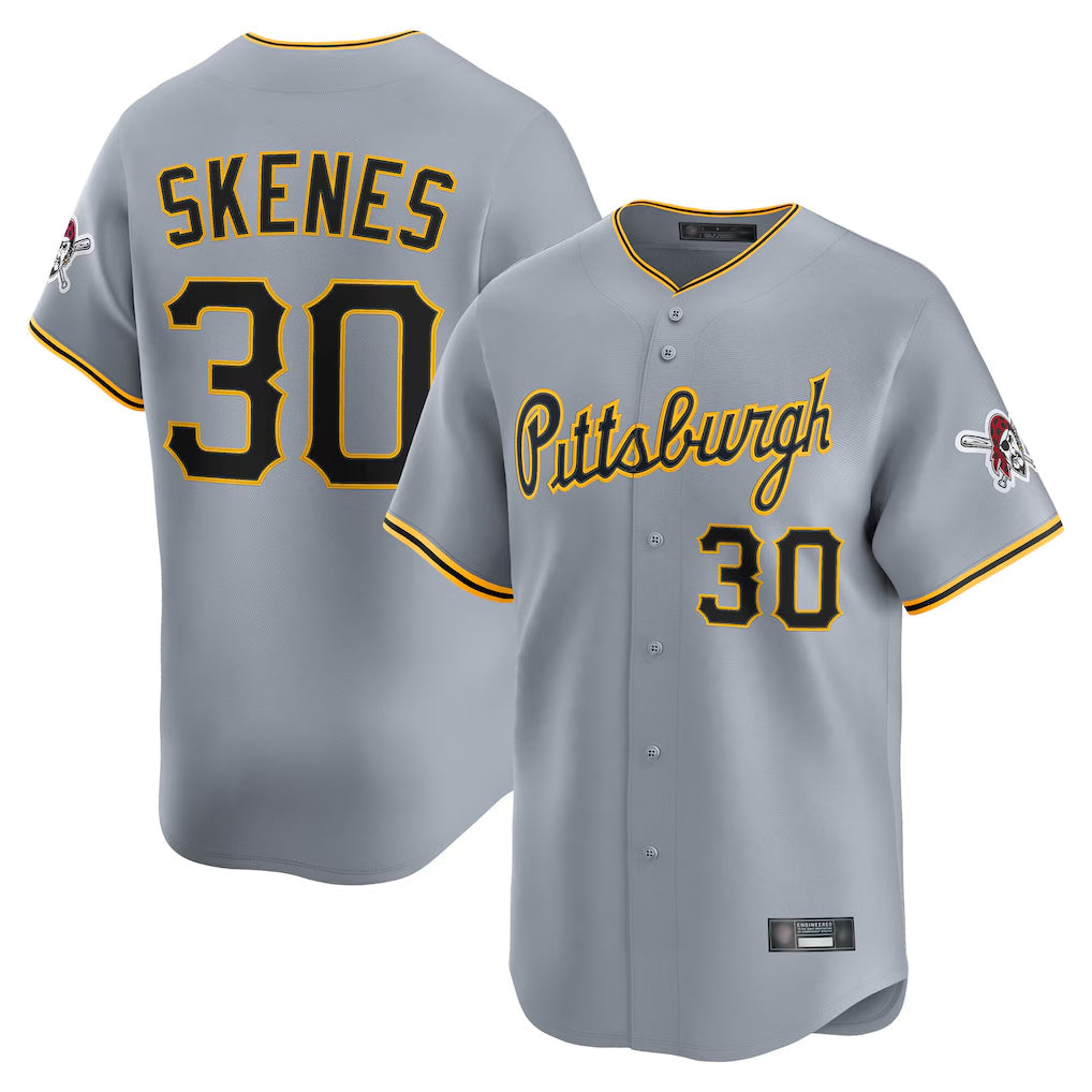 Davalo P.Pirates #30 Paul Skenes Player Gray Road Home Limited Stitched Jerseys