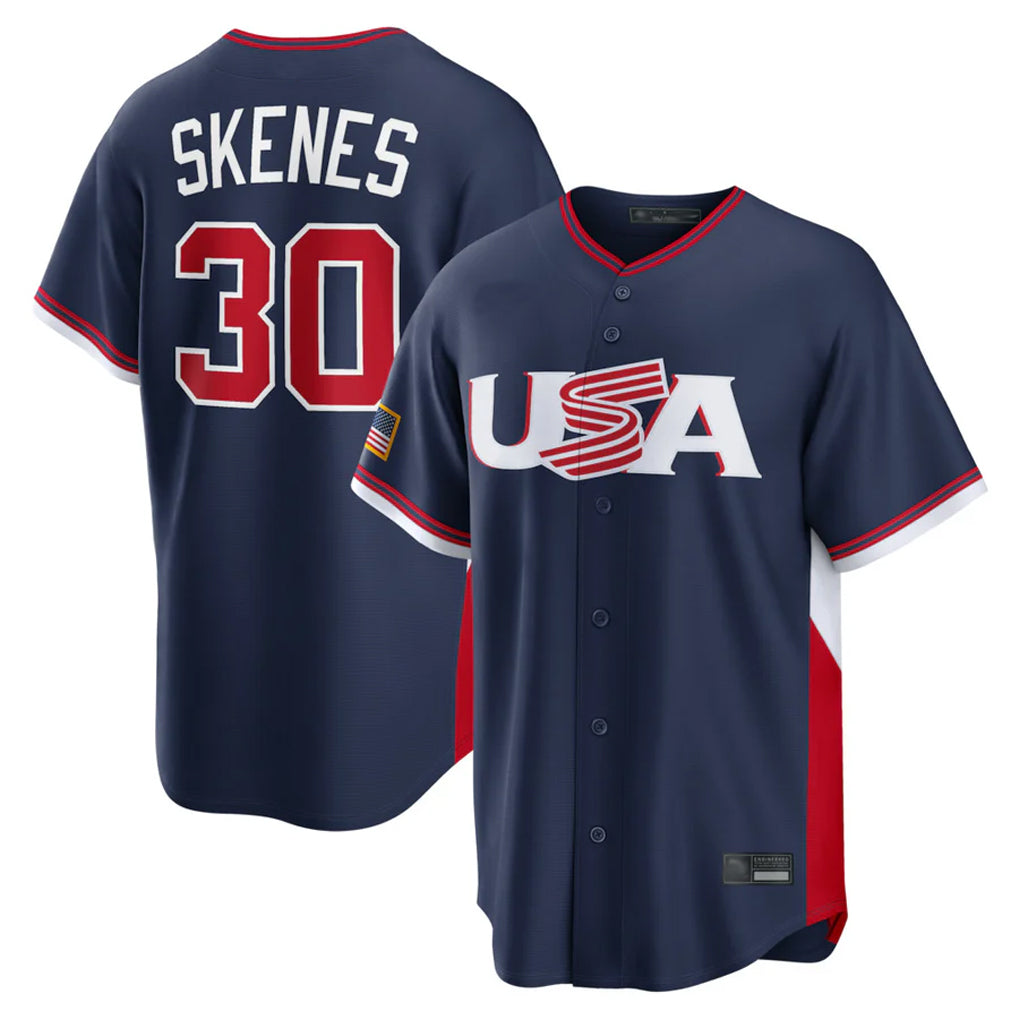 Davalo P.Pirates #30 Paul Skenes Player Navy USA 2026 World Classic Home Limited Stitched Jerseys