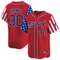 Davalo P.Pirates #30 Paul Skenes Player Red 2025 Independence Day Vapor Premier Limited Stitched Jerseys