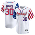 Davalo P.Pirates #30 Paul Skenes Player White 2025 Independence Day Vapor Premier Limited Stitched Jerseys