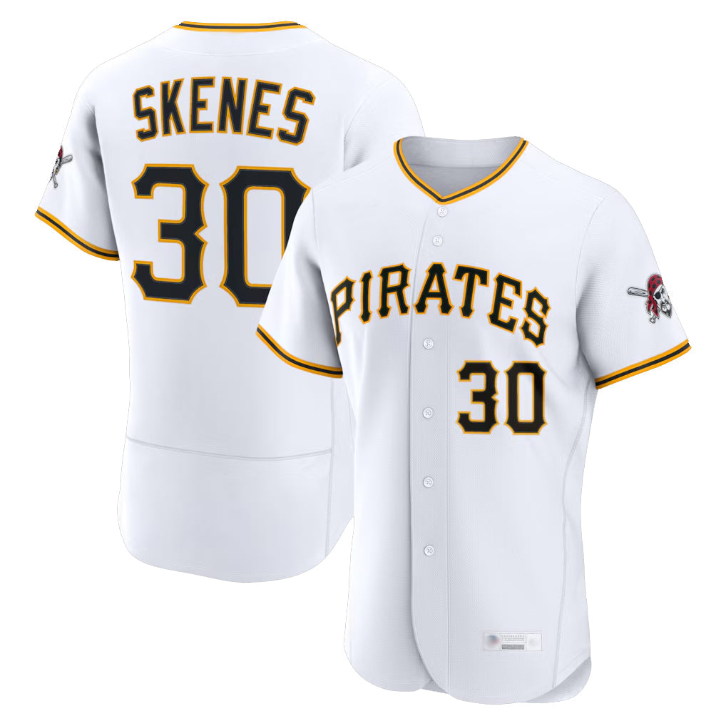 Davalo P.Pirates #30 Paul Skenes Player White Home Limited Elite Stitched Jerseys