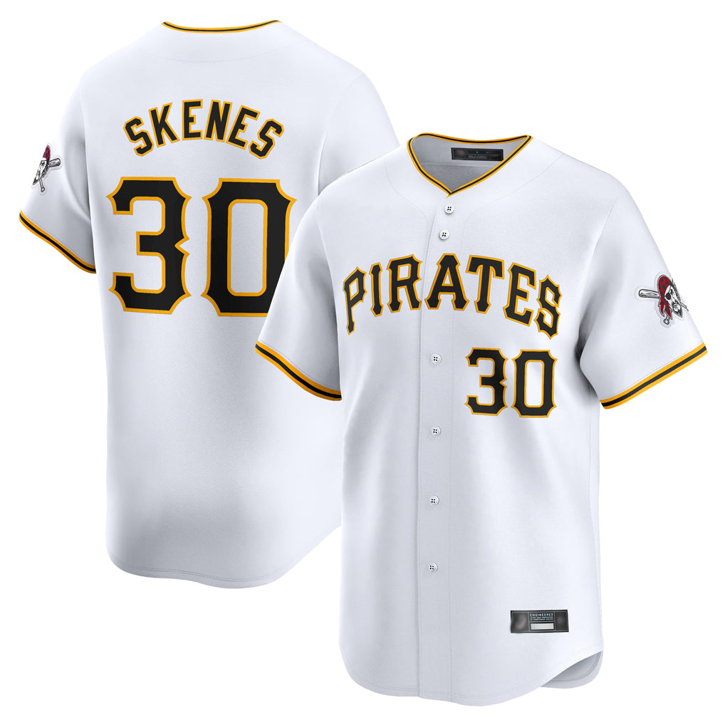 Davalo P.Pirates #30 Paul Skenes Player White Home Limited Stitched Jerseys