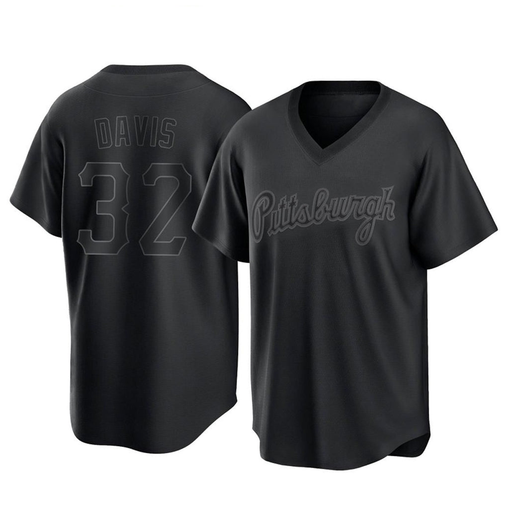 Davalo P.Pirates #32 Henry Davis Player Black Fashion Home Game Stitched Jerseys