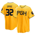 Davalo P.Pirates #32 Henry Davis Player Gold City Connect Home Game Stitched Jerseys